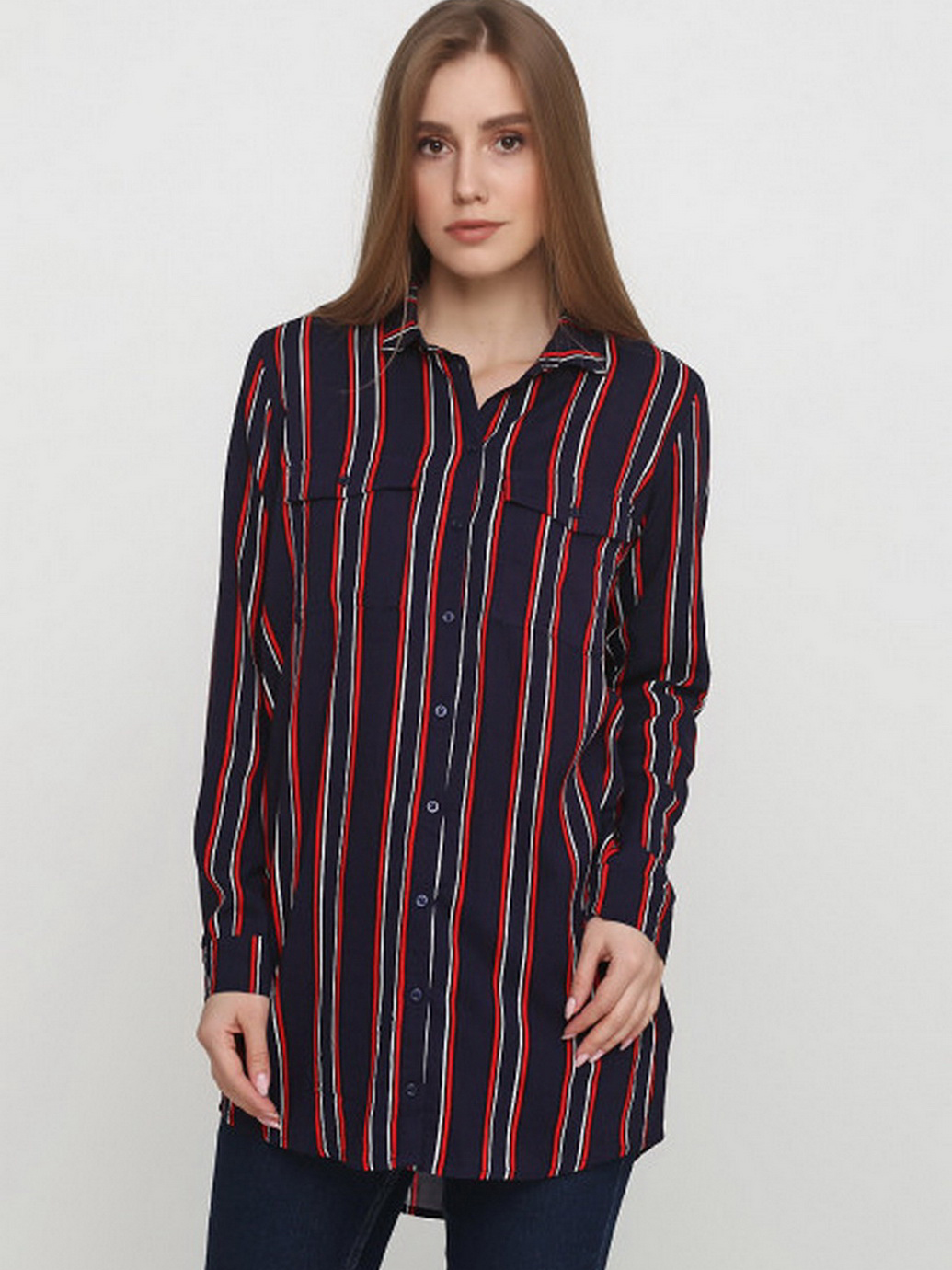 

Рубашка H&M 7817612  Темно-синяя, Рубашка H&M 7817612 34 Темно-синяя
