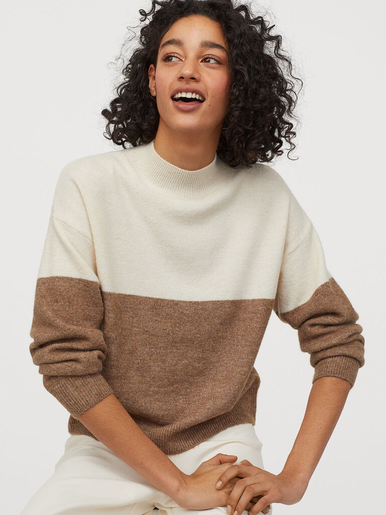 

Свитер H&M 060828114 XL Бежевый с коричневым