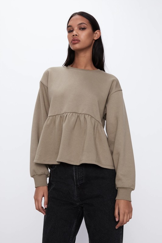 

Худи ZARA L хаки 8032845341345