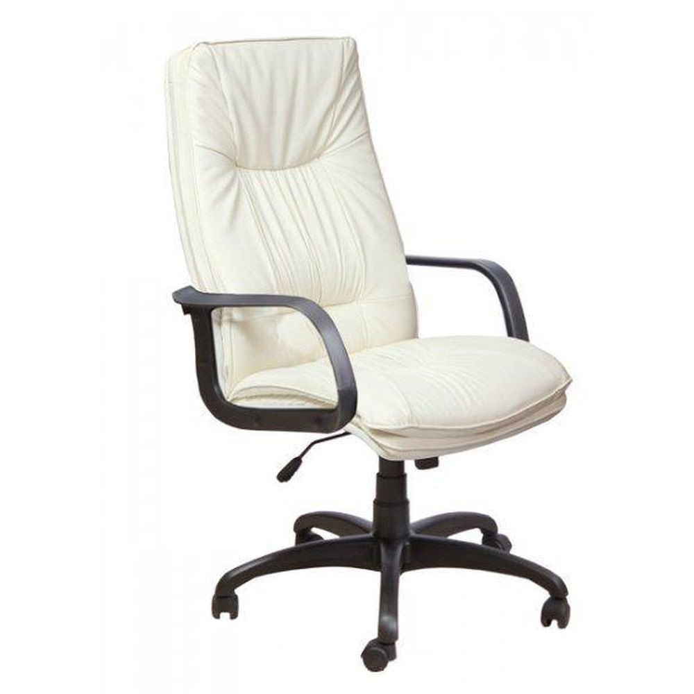 

Кресло офисное Палермо Пластик Tilt, пластик черный/кожзаменитель Неаполь N-50 белый AMF