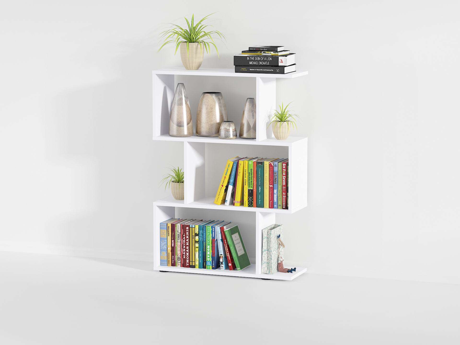 

Полка для книг, стеллаж для дома на 3 ячейки VHRD 700х974х238 мм Белый (MV-74_B)