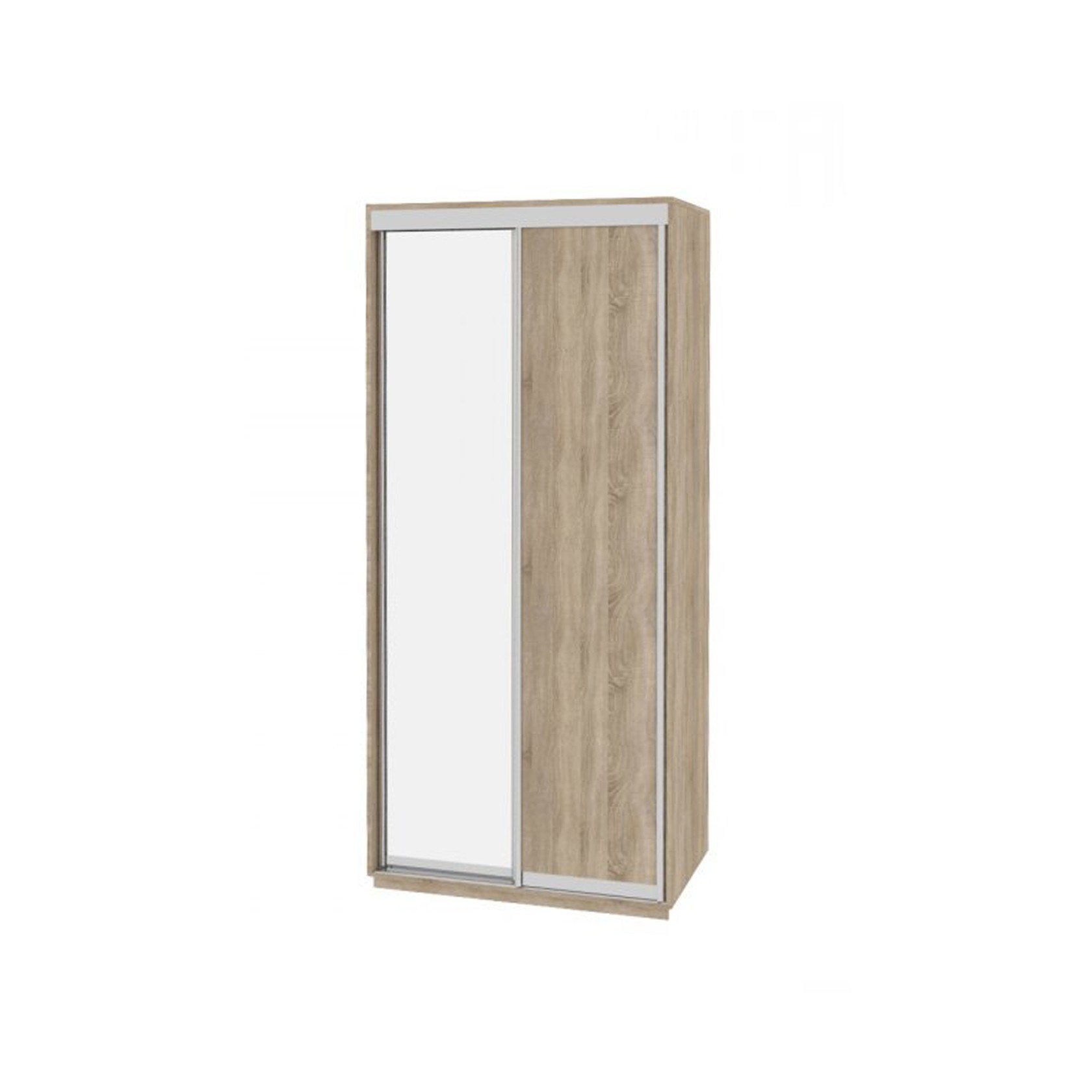 

Шкаф-купе Виват — 2 двери (ДОМ) ДСП + Зеркало-Дуб сонома 100x60x220