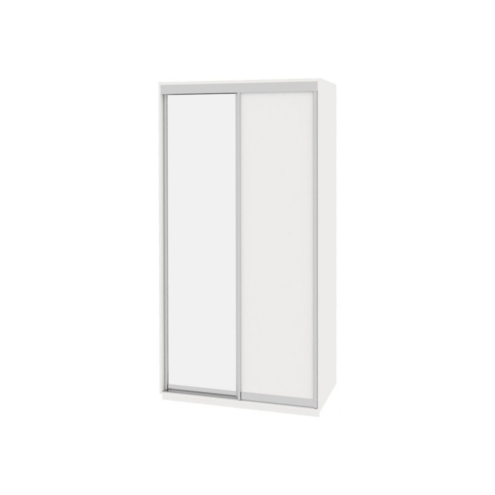 

Шкаф-купе Виват — 2 двери (ДОМ) ДСП + Зеркало-Белый 120x60x220