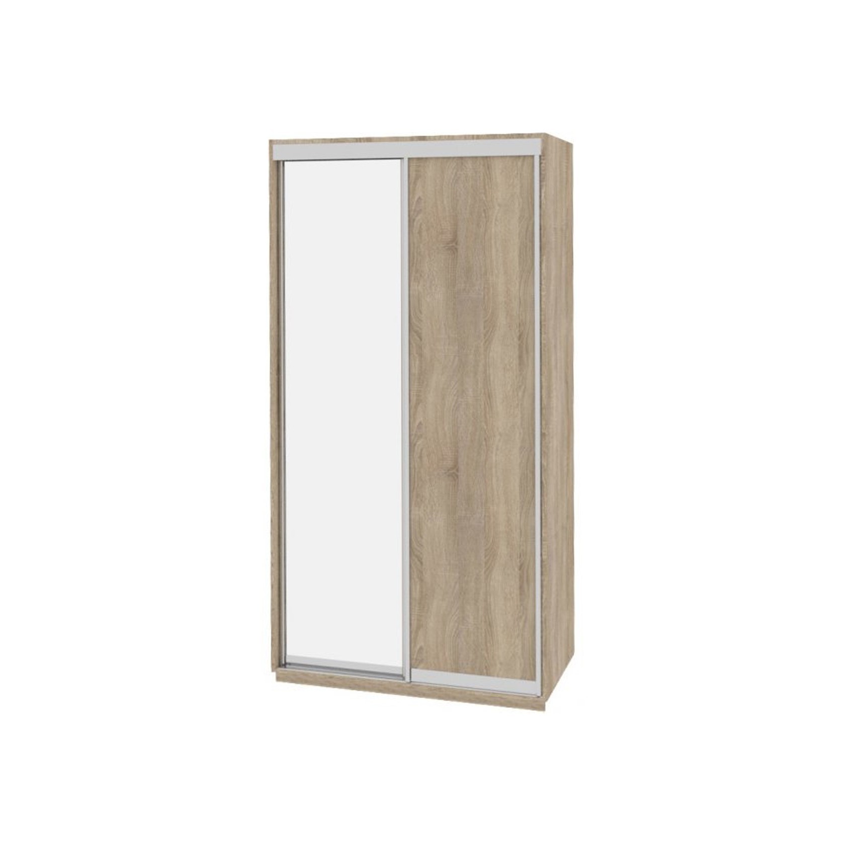 

Шкаф-купе Виват — 2 двери (ДОМ) ДСП + Зеркало-Дуб сонома 120x60x220