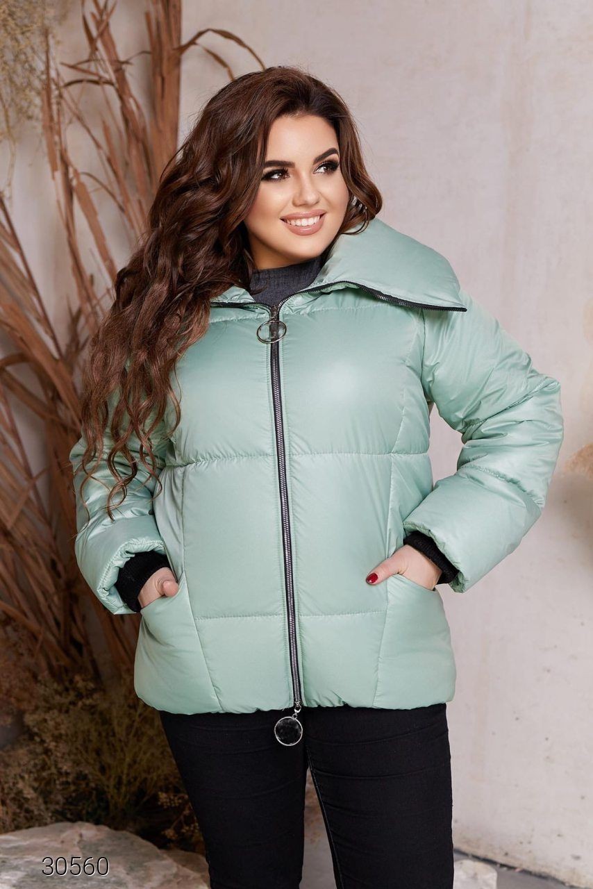 

Дутая женская куртка с отложным воротом Fоsаn, Аделаида ментоловый  52-54, Дутая женская куртка с отложным воротом Fоsаn, Аделаида ментоловый 3XL 52-54