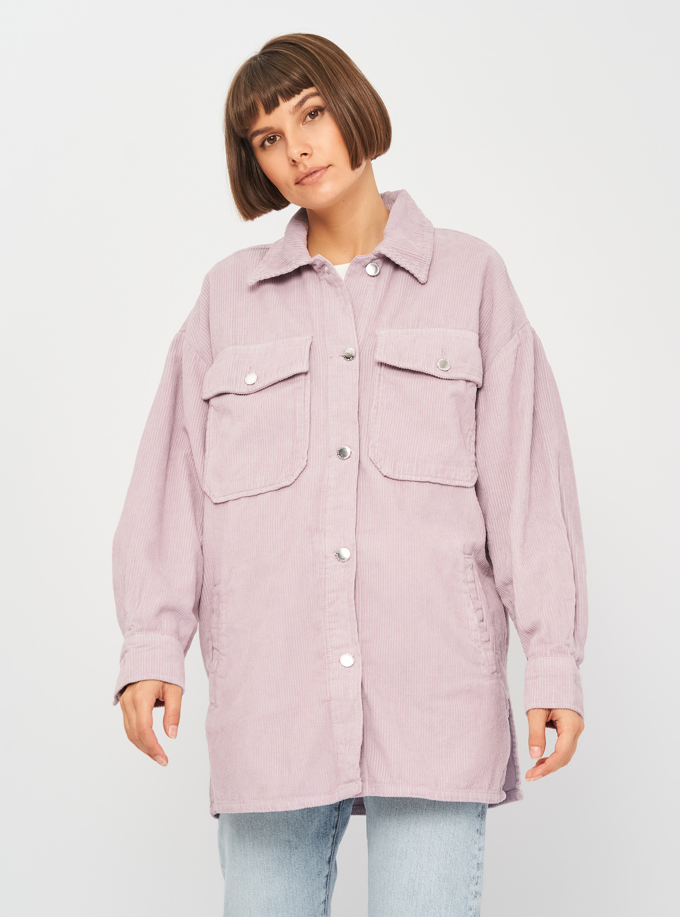 

Куртка-рубашка Stradivarius 5771/876/602  Лиловая, Куртка-рубашка Stradivarius 5771/876/602 S Лиловая