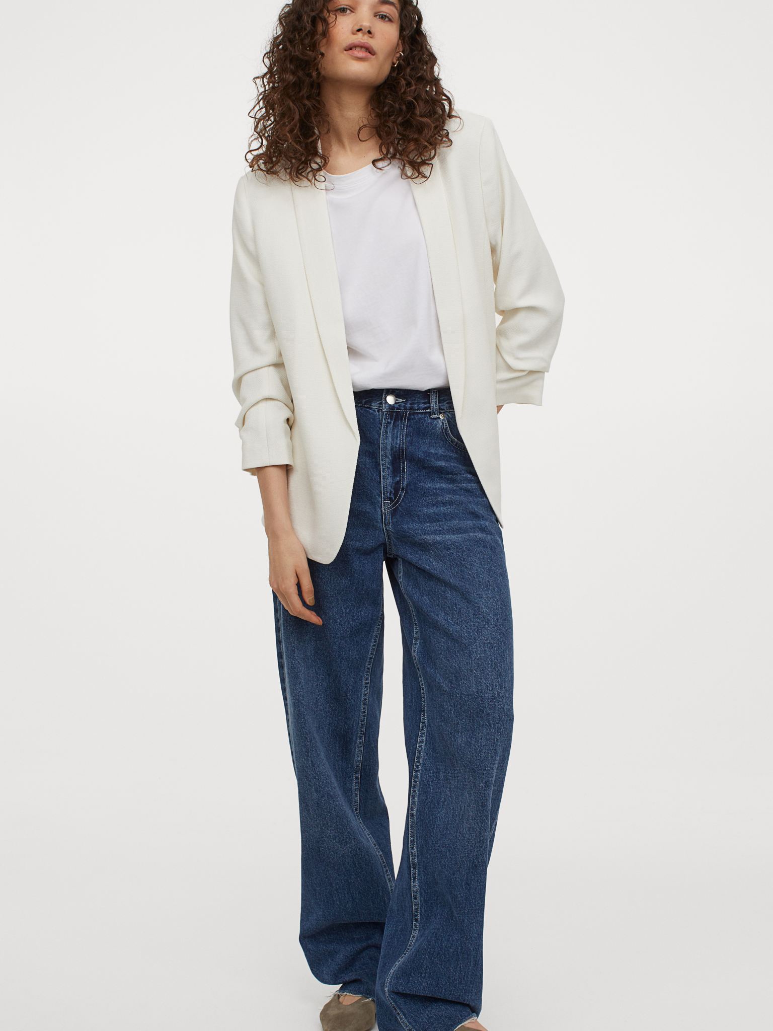 

Жакет H&M 7081381sm 38 Молочный