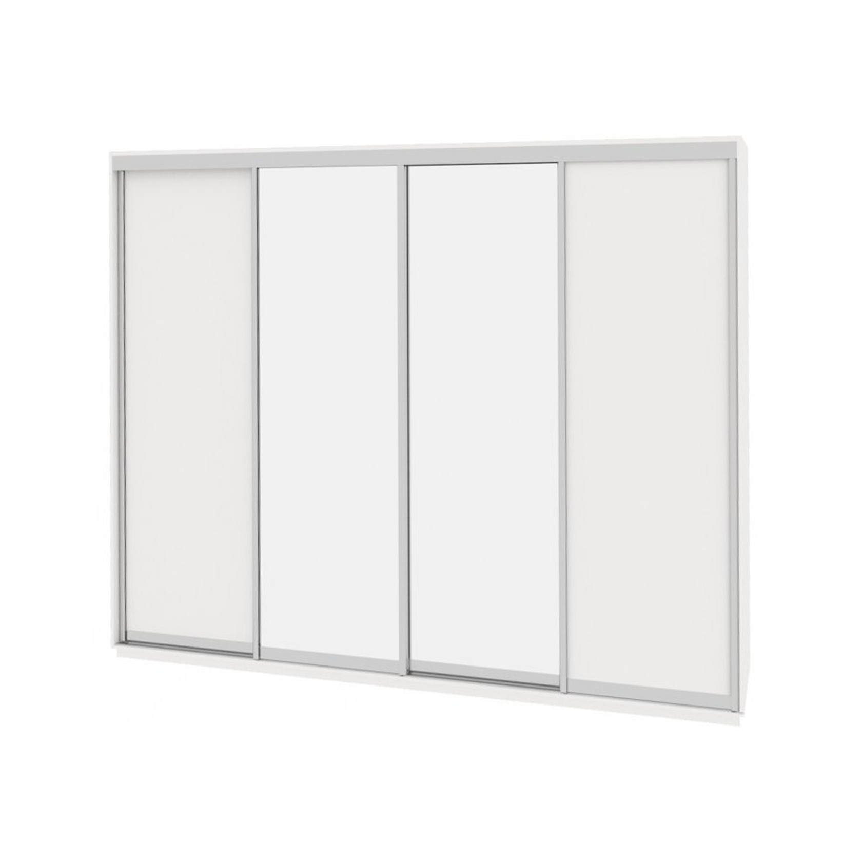 

Шкаф-купе Виват — 4 двери (ДОМ) ДСП + Зеркало-Белый 310x60x220