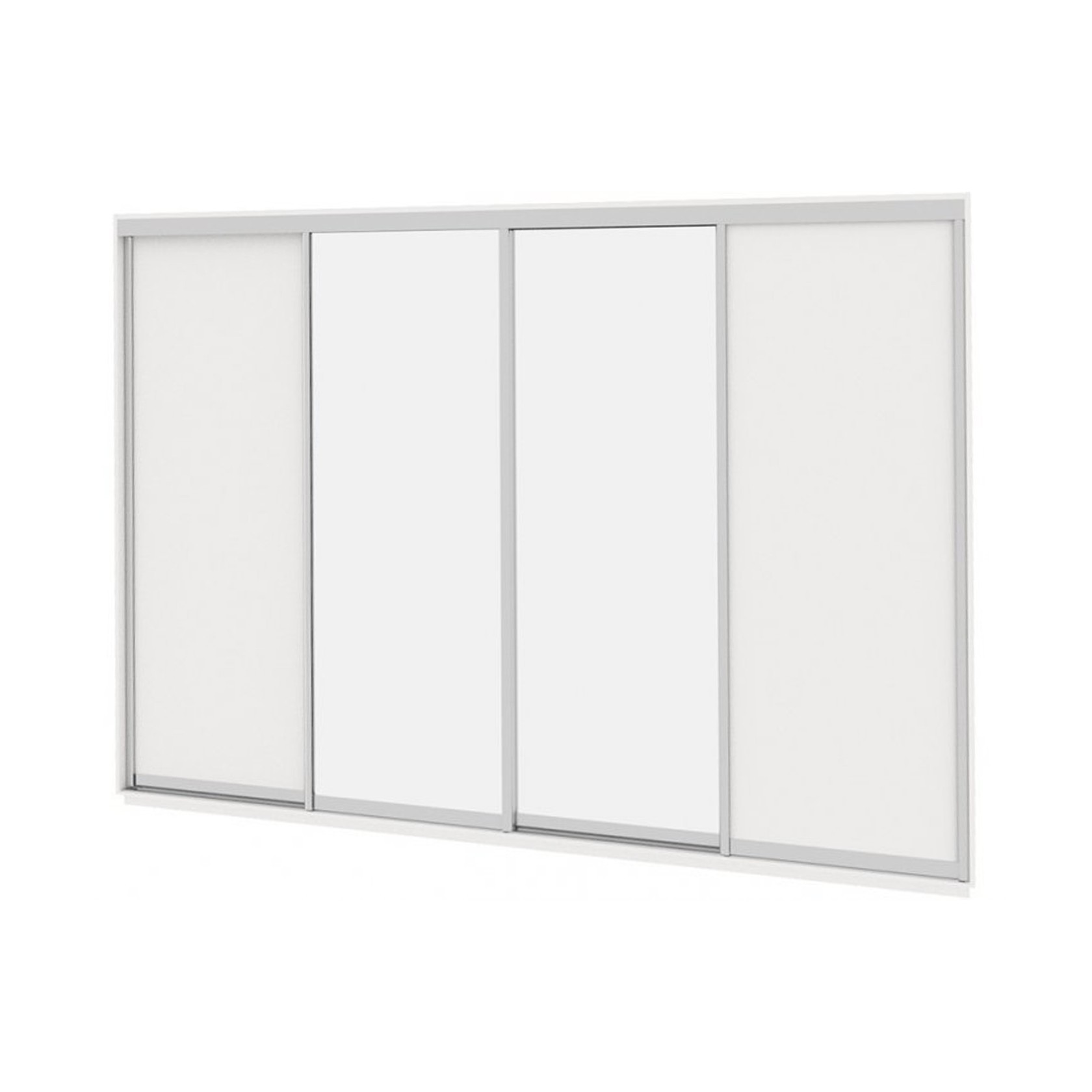 

Шкаф-купе Виват — 4 двери (ДОМ) ДСП + Зеркало-Белый 330x60x220