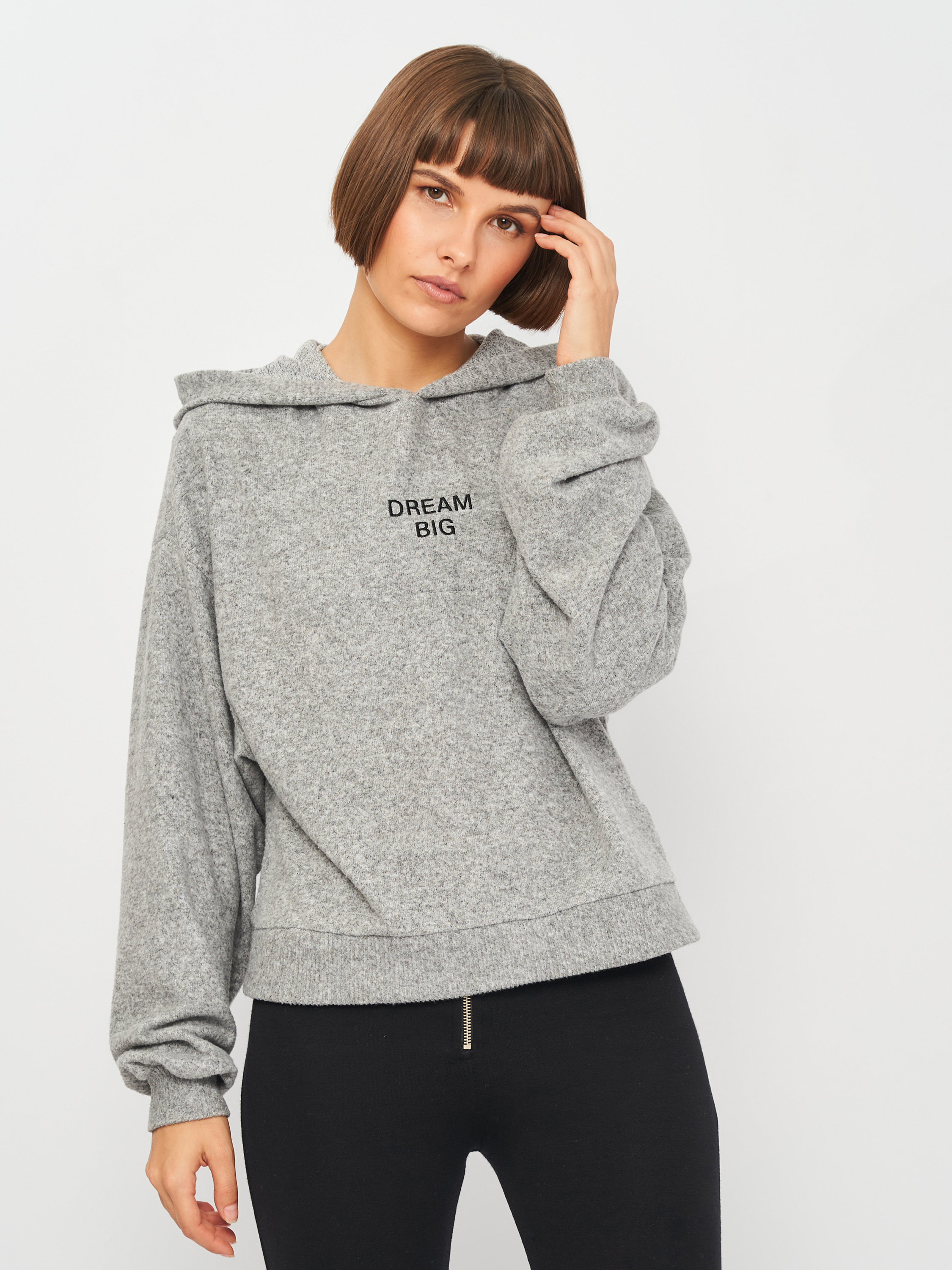 

Худи Stradivarius 6541/111/210 S Светло-серое