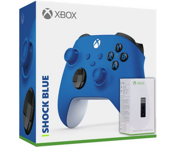 

Microsoft Xbox Series X | S Wireless Controller with Bluetooth (Shock Blue) + Адаптер беспроводного геймпада для Windows (Upgrade Version)