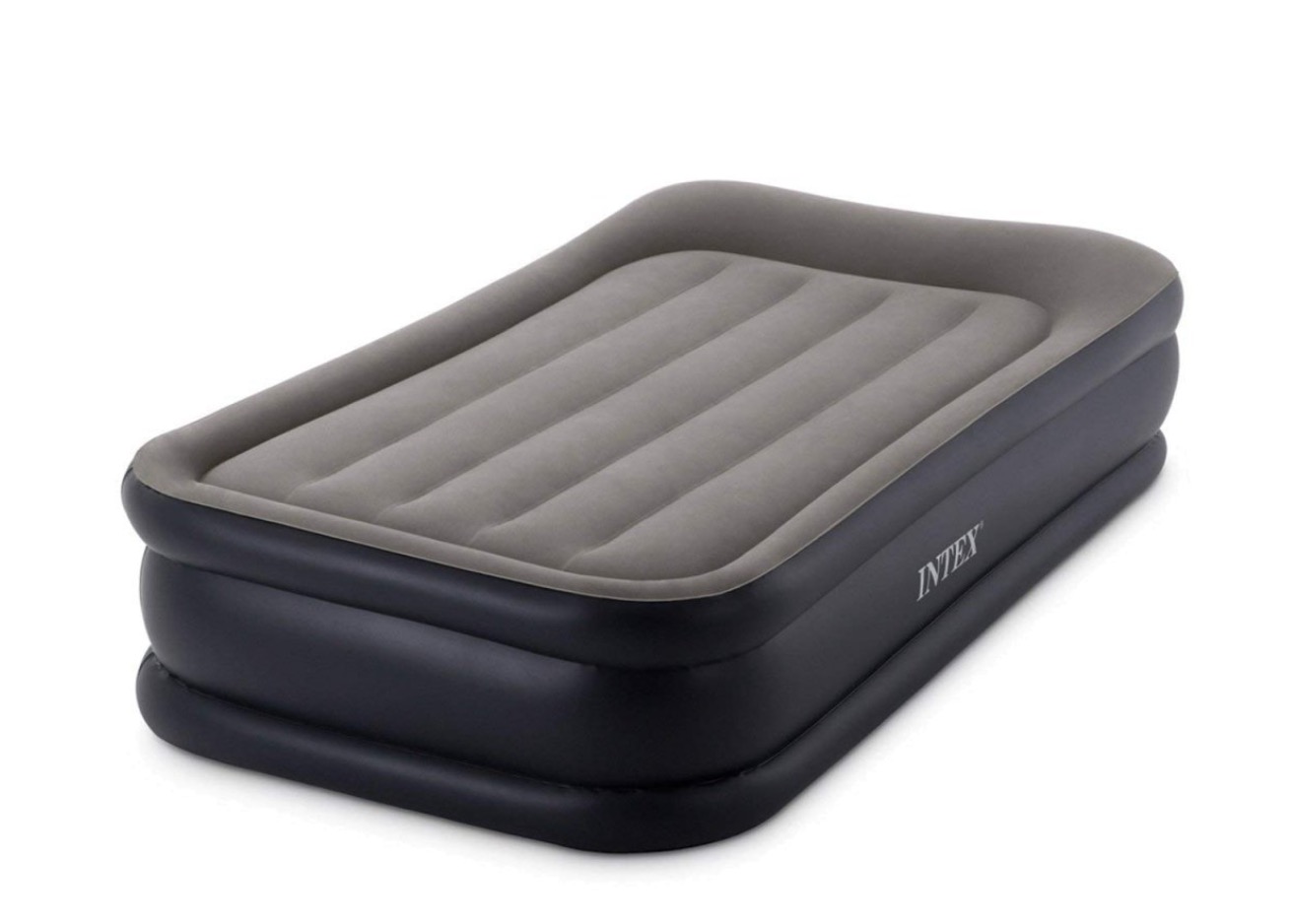 

Надувная кровать односпальная Intex Pillow Rest Raised Bed с подушками и встроенным электронасосом Серая 99х191х42 см (IP-172839)