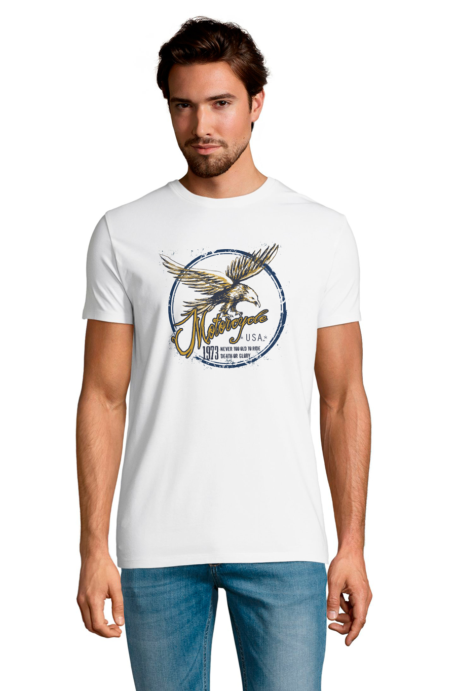 

Футболка OWEAR с ярким принтом 3555-M-WH3  Белый, Футболка OWEAR с ярким принтом 3555-M-WH3 3XL Белый