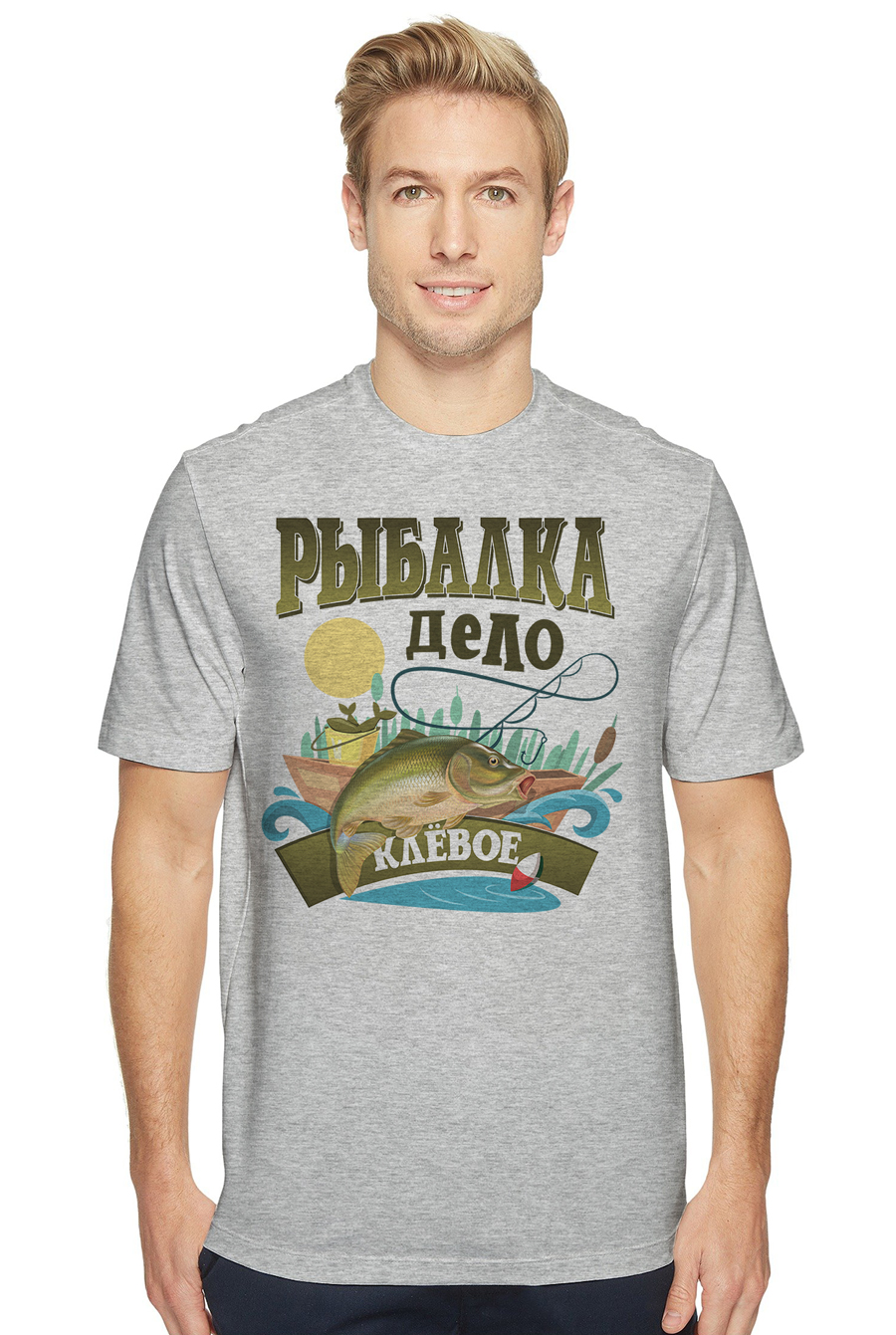 

Футболка OWEAR с принтом Рыбалка 111-12-M-GH7 XXL Серый-меланж