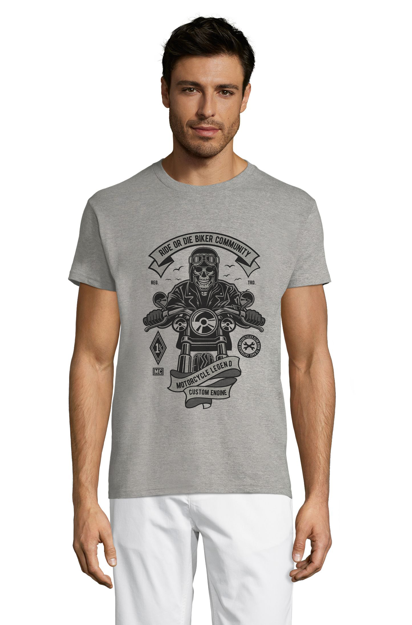 

Футболка OWEAR с Ретро принтом 4147-M-GH5 XXL Серый-меланж