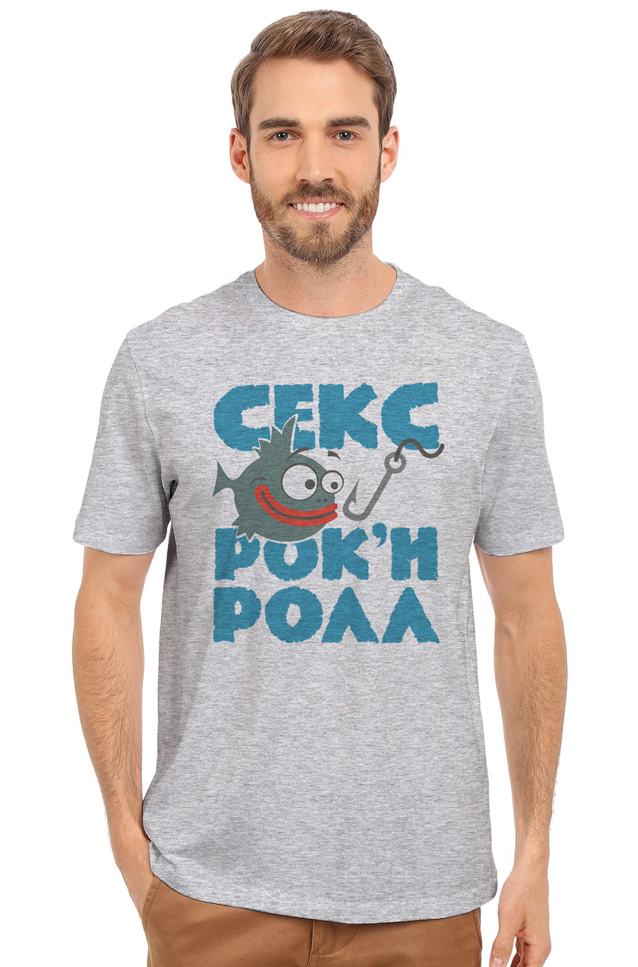 

Футболка OWEAR с принтом Рыбалка 111-31-M-GH8 XXL Серый-меланж