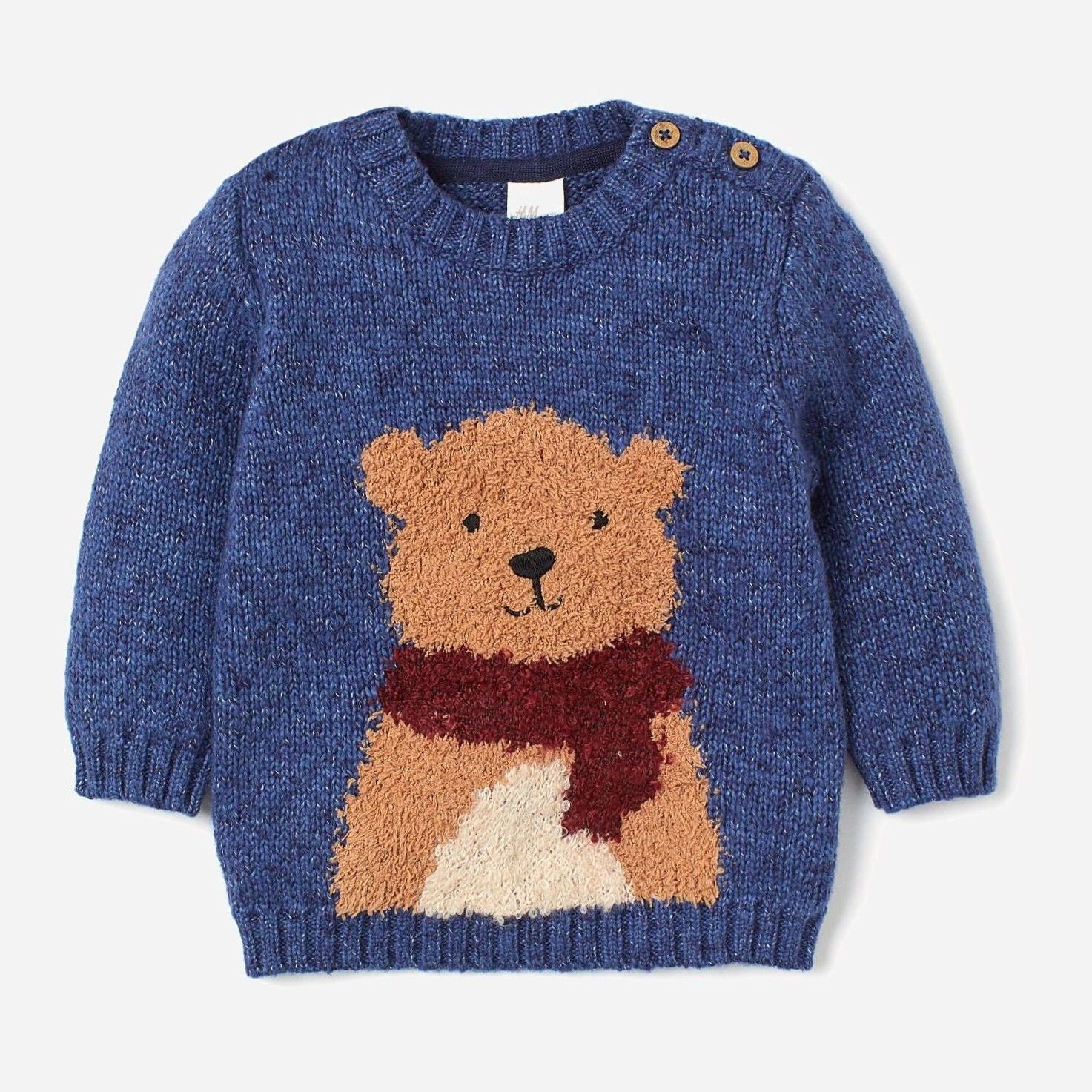 

Джемпер H&M 1208-9154572 92 см Синий/Принт