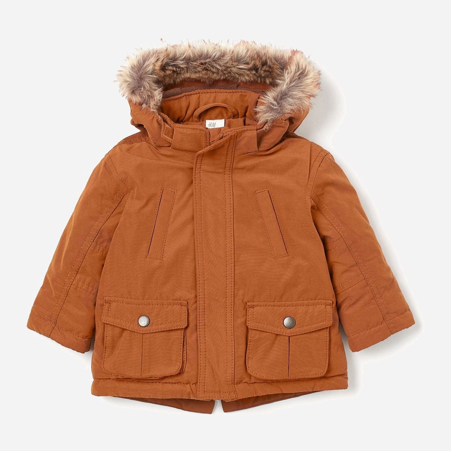 

Зимняя куртка-парка H&M 1308-8573472 92 см Коричневая