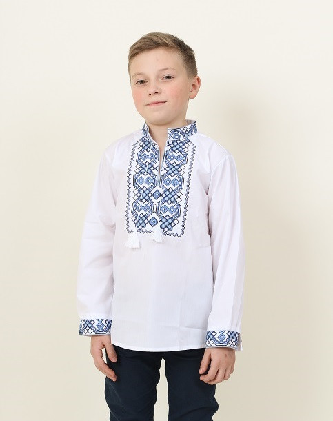 

Рубашка вышиванка для мальчика Легенда синяя 146