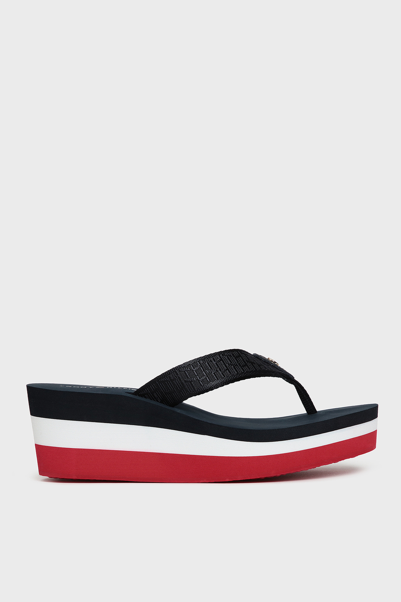 

Женские темно-синие вьетнамки CORPORATE HIGHWEDGE Tommy Hilfiger 36 FW0FW04630