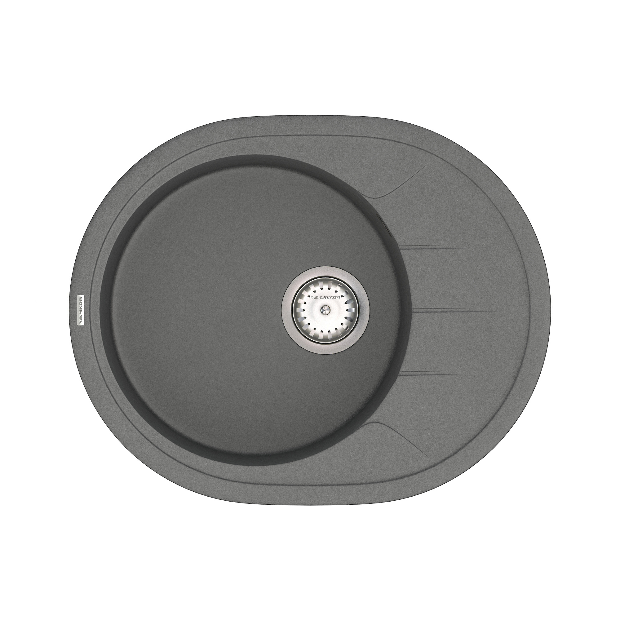 

Кухонная мойка VANKOR Sity SMO 02.61 Gray + сифон VANKOR