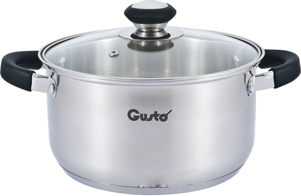 

Кастрюля со стеклянной крышкой Gusto GT-1104-22 22 см 4.2 л