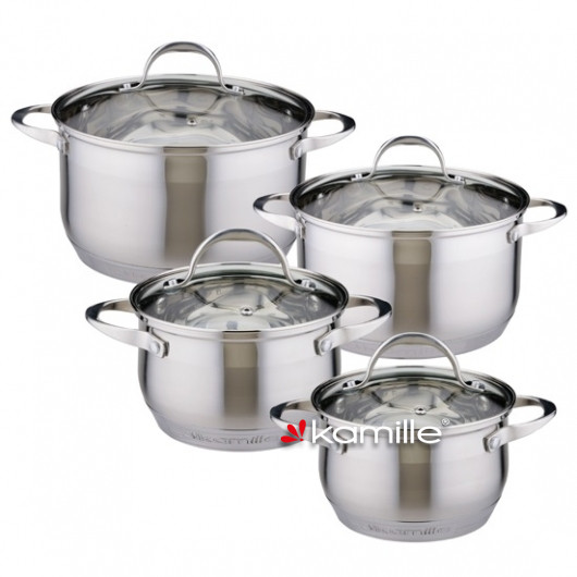 

Набор кастрюль из нержавеющей стали 8 пр Kamille 4708 S
