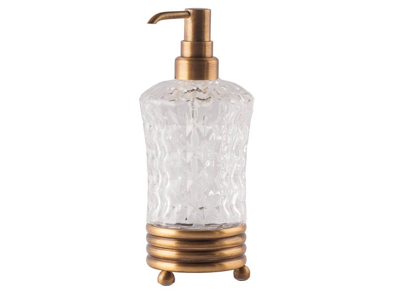 

Дозатор мыла Kugu Hestia Freestand 930A, античная бронза+стекло(930A)