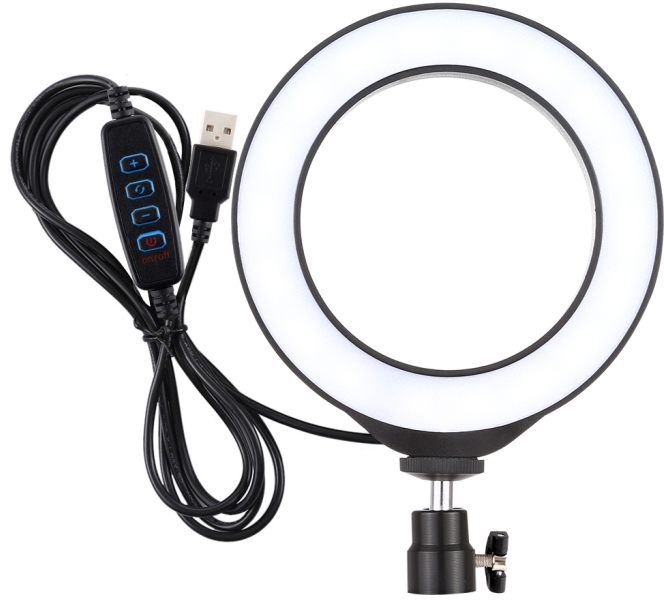 Акція на Кольцевая USB LED лампа Puluz PU378 16 см (PU378) від Rozetka UA