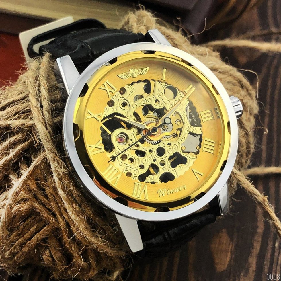 

Мужские наручные часы Winner 8012С Black-Silver-Gold