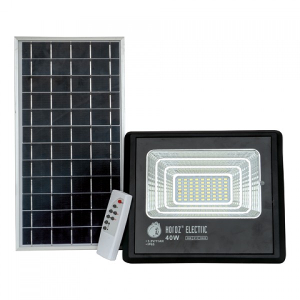

Прожектор светодиодный Horoz Electric TIGER-40 LED с солнечной панелью 40Вт 840Лм 6400К холодный свет (068-012-0040)