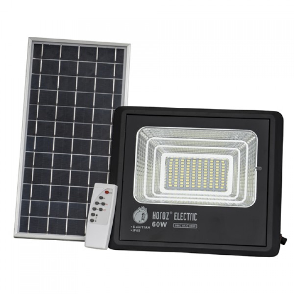 

Прожектор светодиодный Horoz Electric TIGER-60 LED с солнечной панелью 60Вт 1375Лм 6400К холодный свет (068-012-0060)