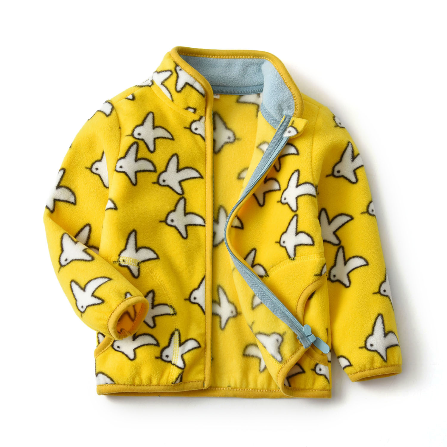 

Кофта детская флисовая Стайка птичек Berni Kids (150) Желтый