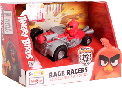 Акція на Машинка моторизованная с гонщиком Maisto Angry Birds со звуковыми эффектами (82502_Красная птичка) від Rozetka UA