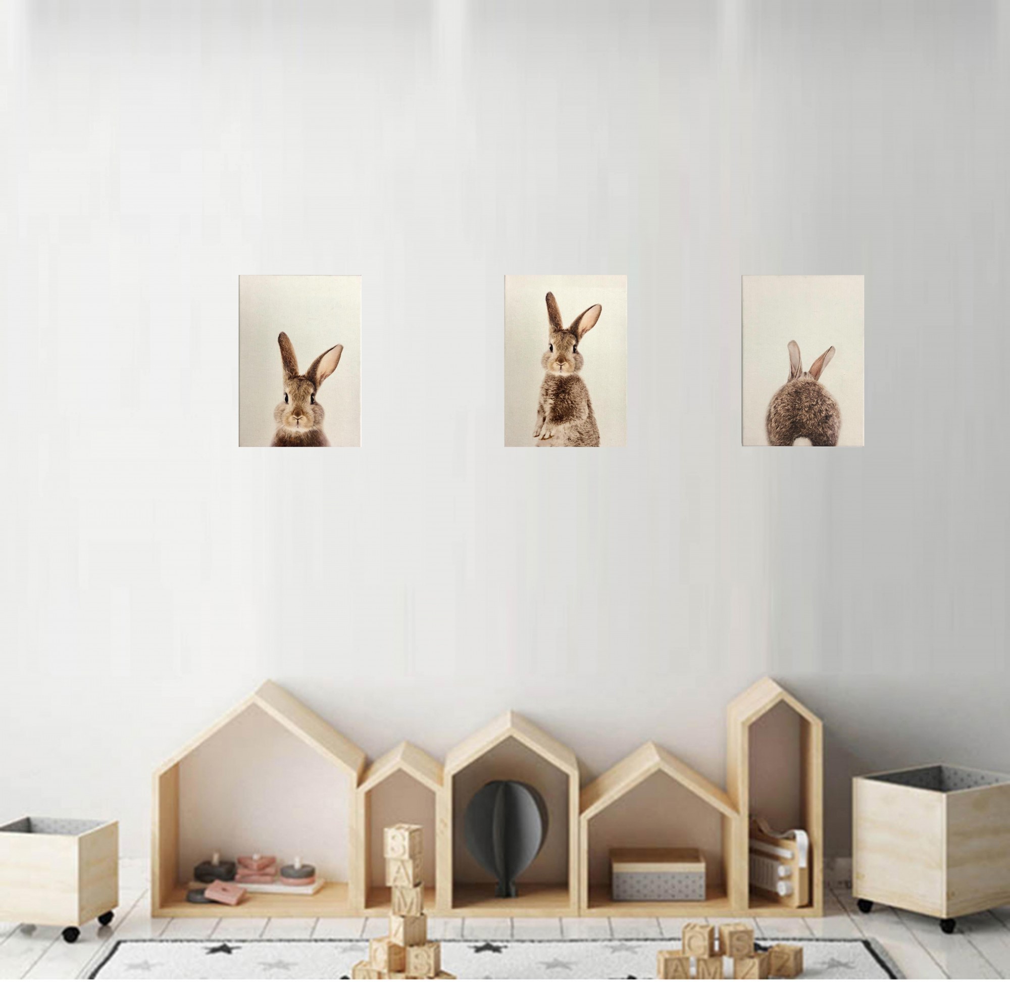 

Триптих постеров Заяц холст на подрамнике Frames Posters Decor