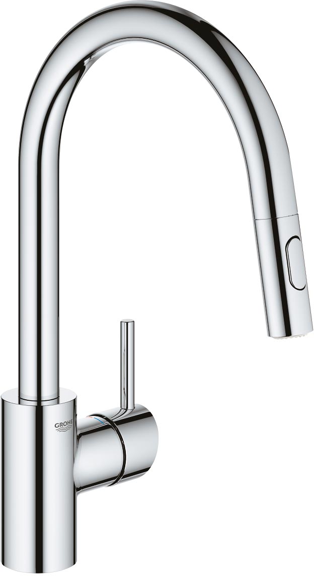 

Смеситель кухонный с выдвижным изливом GROHE Concetto 31483002