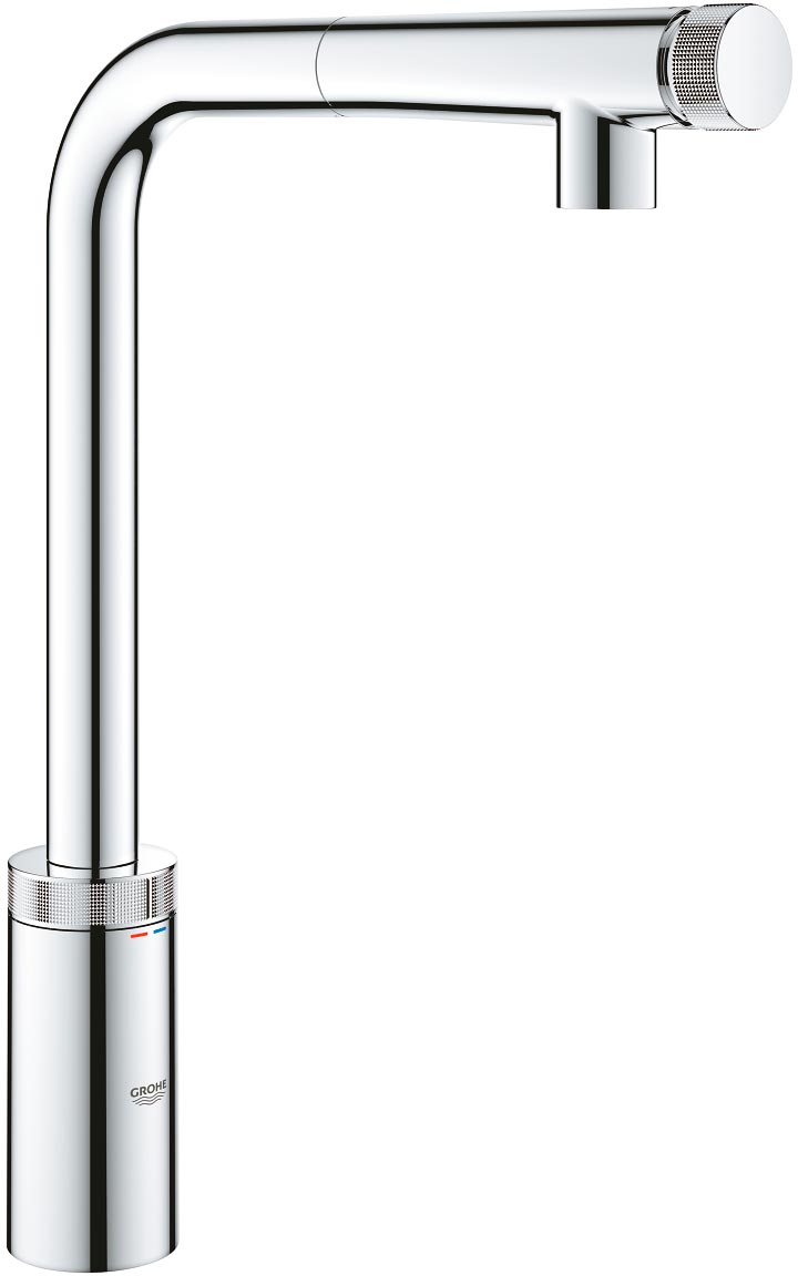 

Смеситель кухонный с выдвижным изливом GROHE Minta Smartcontrol 31613000