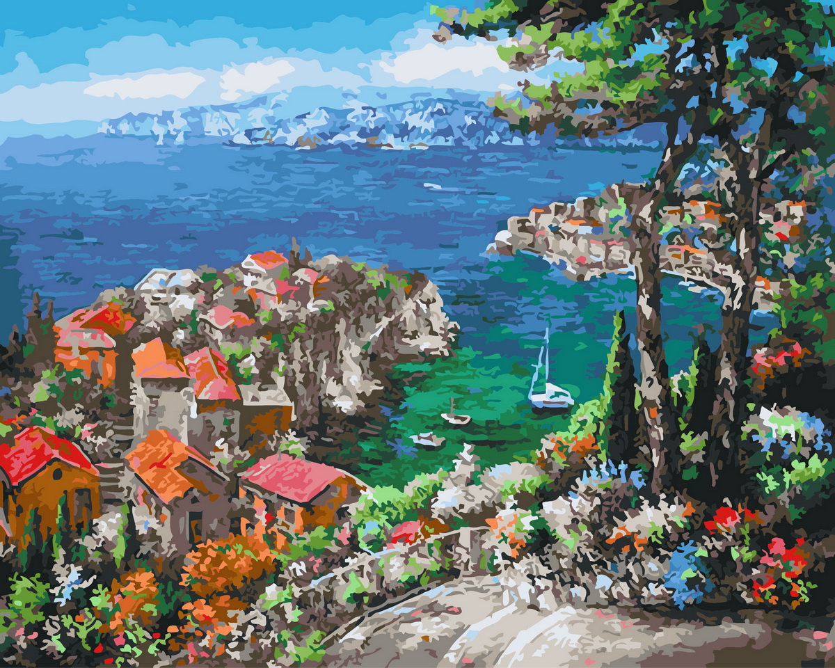 

Картина по номерам (BK-GX27235) Лазурный берег, 40 х 50 см, Rainbow Art