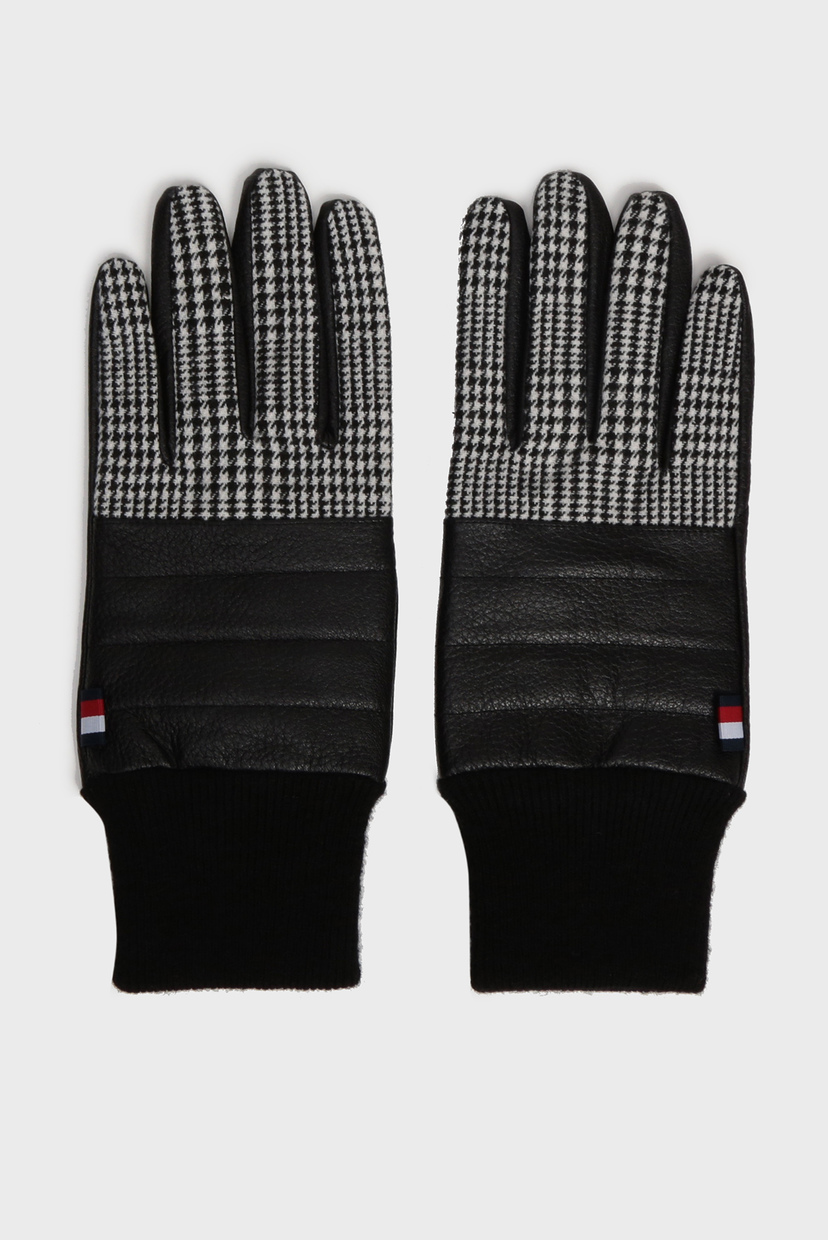 

Мужские черные кожаные перчатки MIX MATERIAL Tommy Hilfiger S/M AM0AM05434