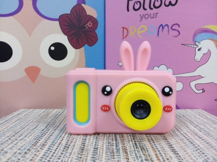 

Детский фотоаппарат Falkom с видео записью digital camera в чехле зайчик