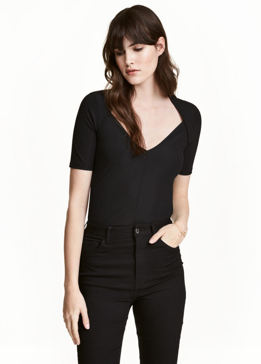 

Футболка H&M  Черный 0492698_03, Футболка H&M S Черный 0492698_03