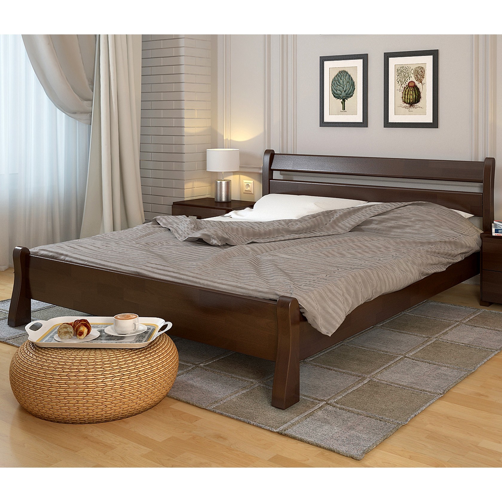 

Кровать Венеция (Arbor Drev) Темный орех 180х200 см 71104_23