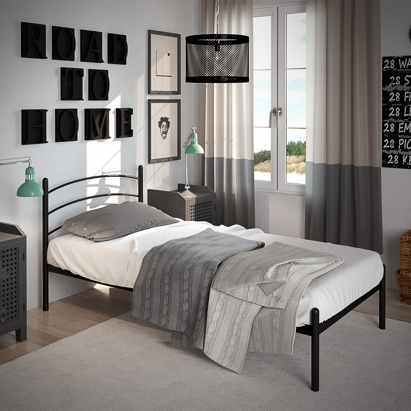 

Кровать Маранта мини Черная 90х200 см 281131_02