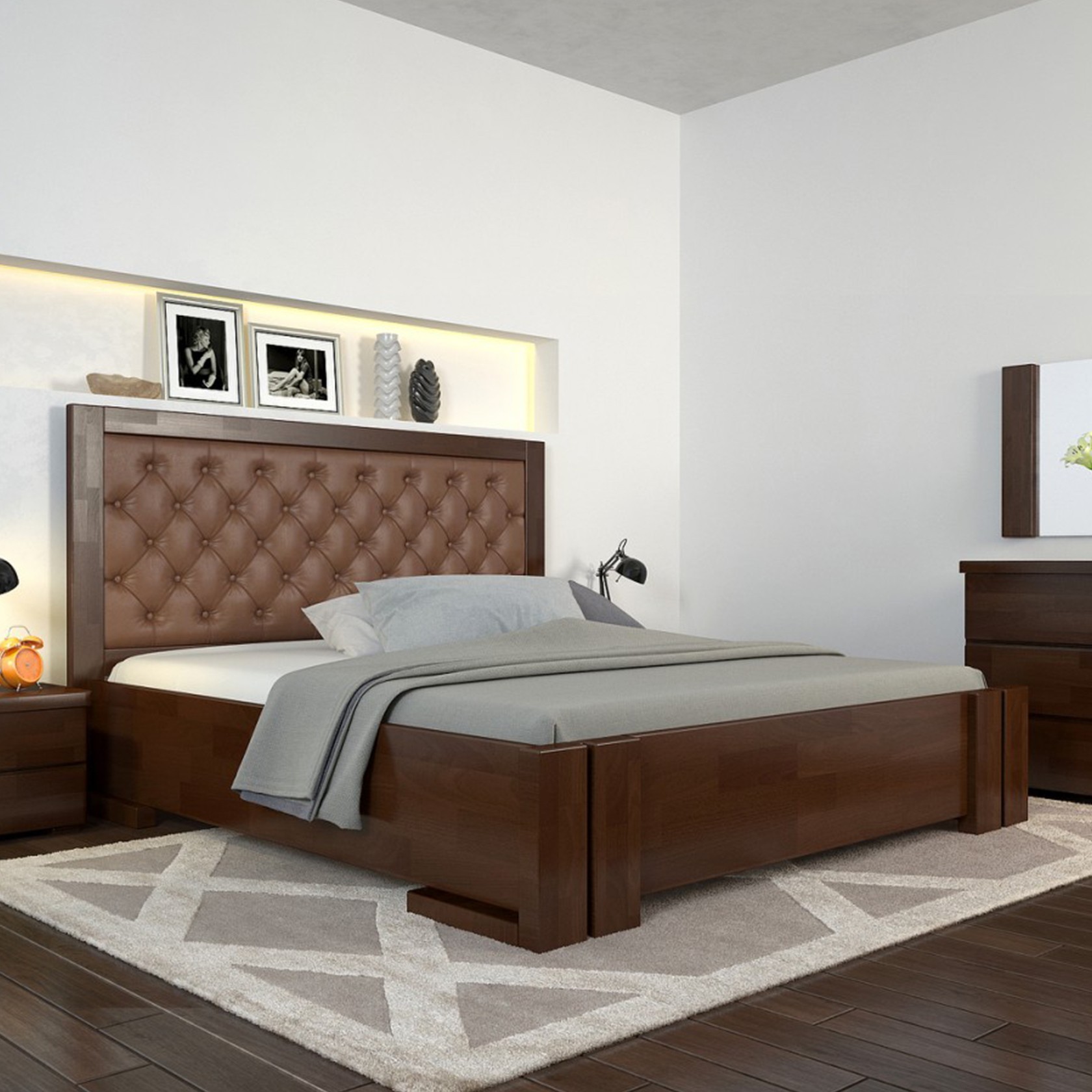

Кровать Амбер (Arbor Drev) Темный орех 160х200 см 71115_31