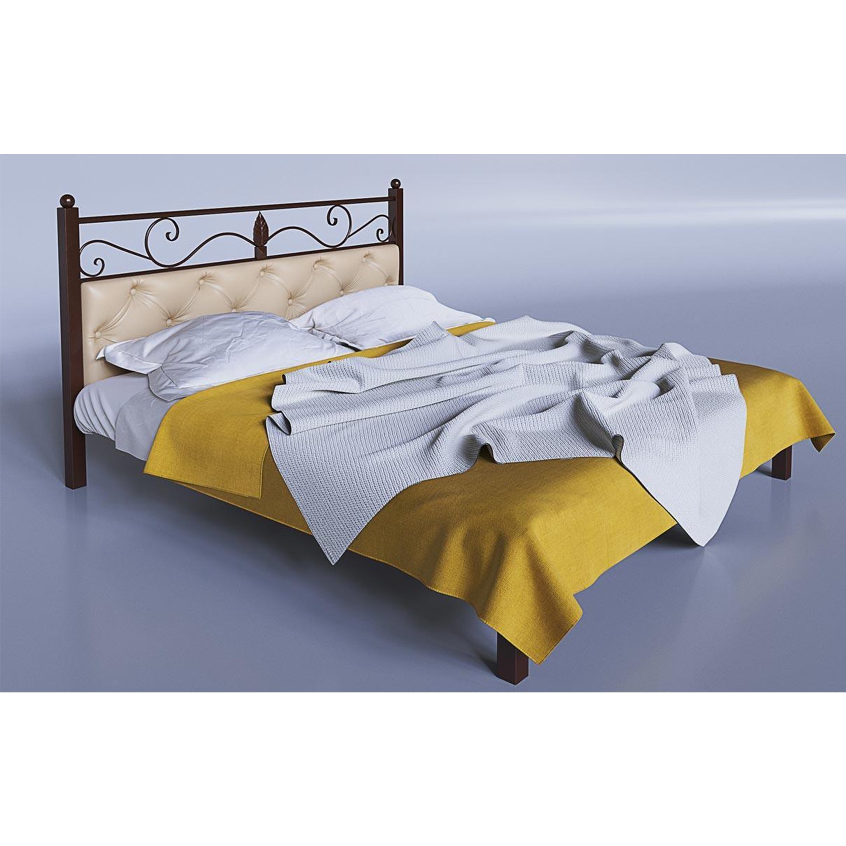 

Кровать Диасция Коричневая 160х200 см 281127_02