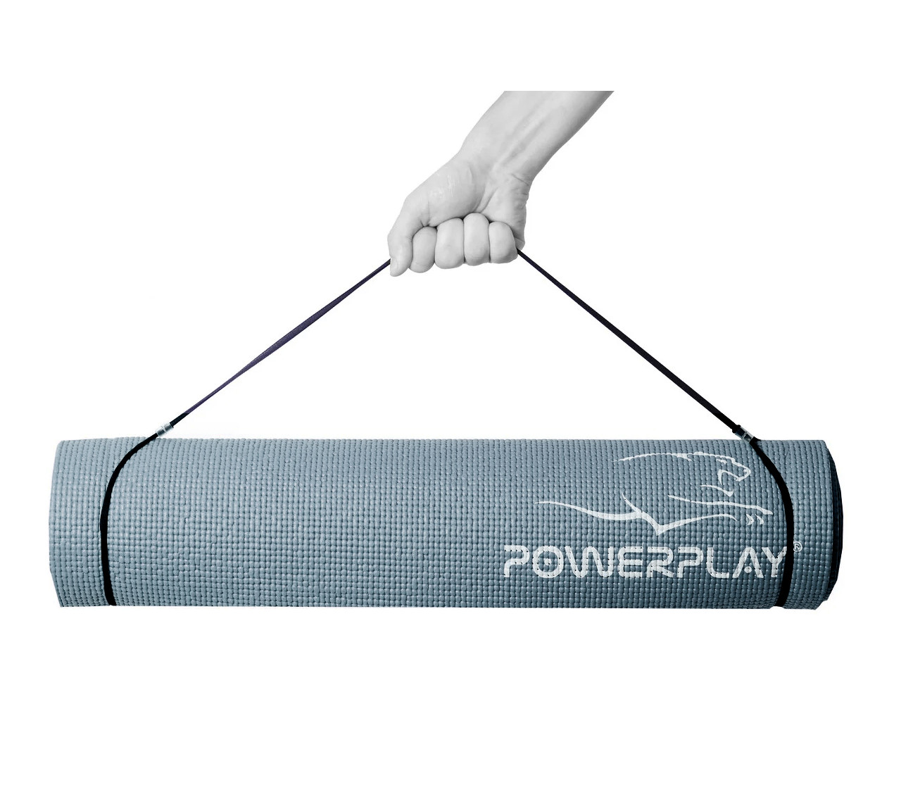 

Килимок для йоги і фітнесу PowerPlay Сірий