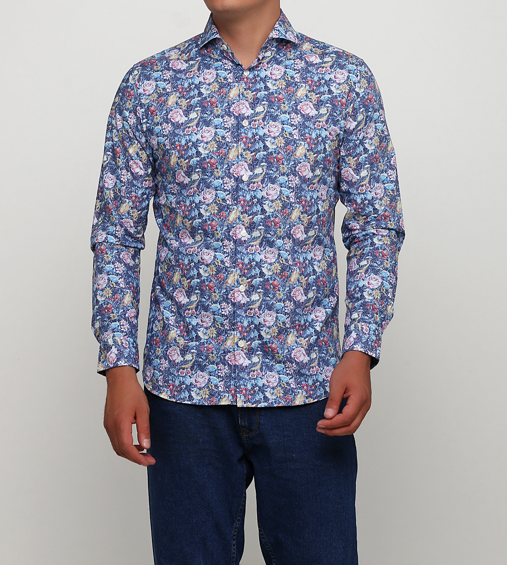 

Рубашка Selected 16068961-DARK-SAPPHIRE L узор