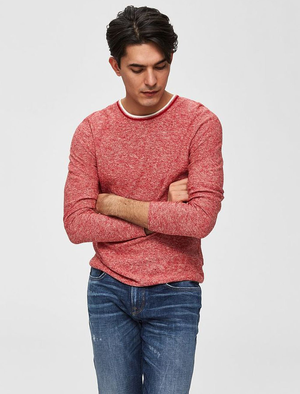 

Джемпер Selected 16066348-SCARLET-SAGE M красный