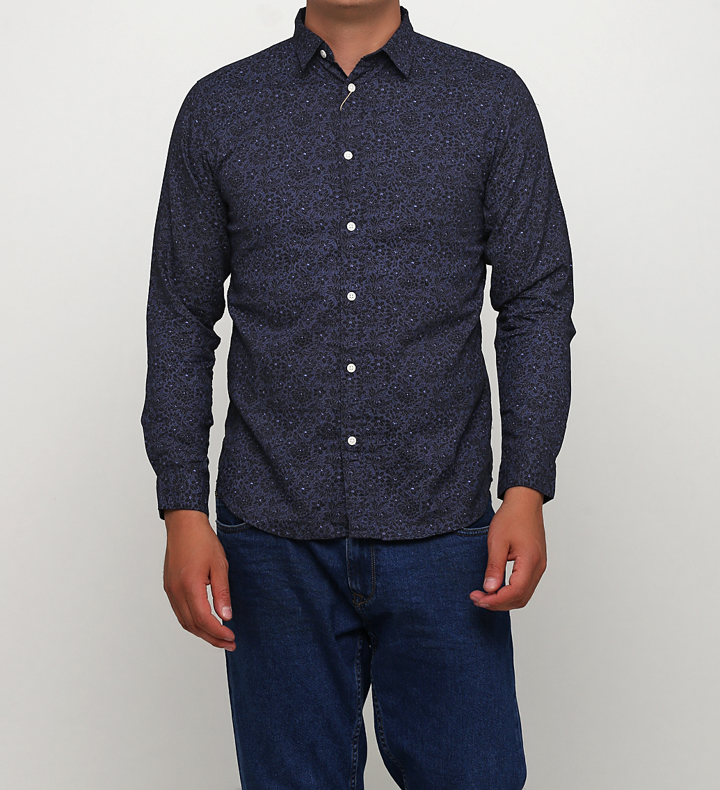 

Рубашка Selected 16053317-DARK-NAVY L узор