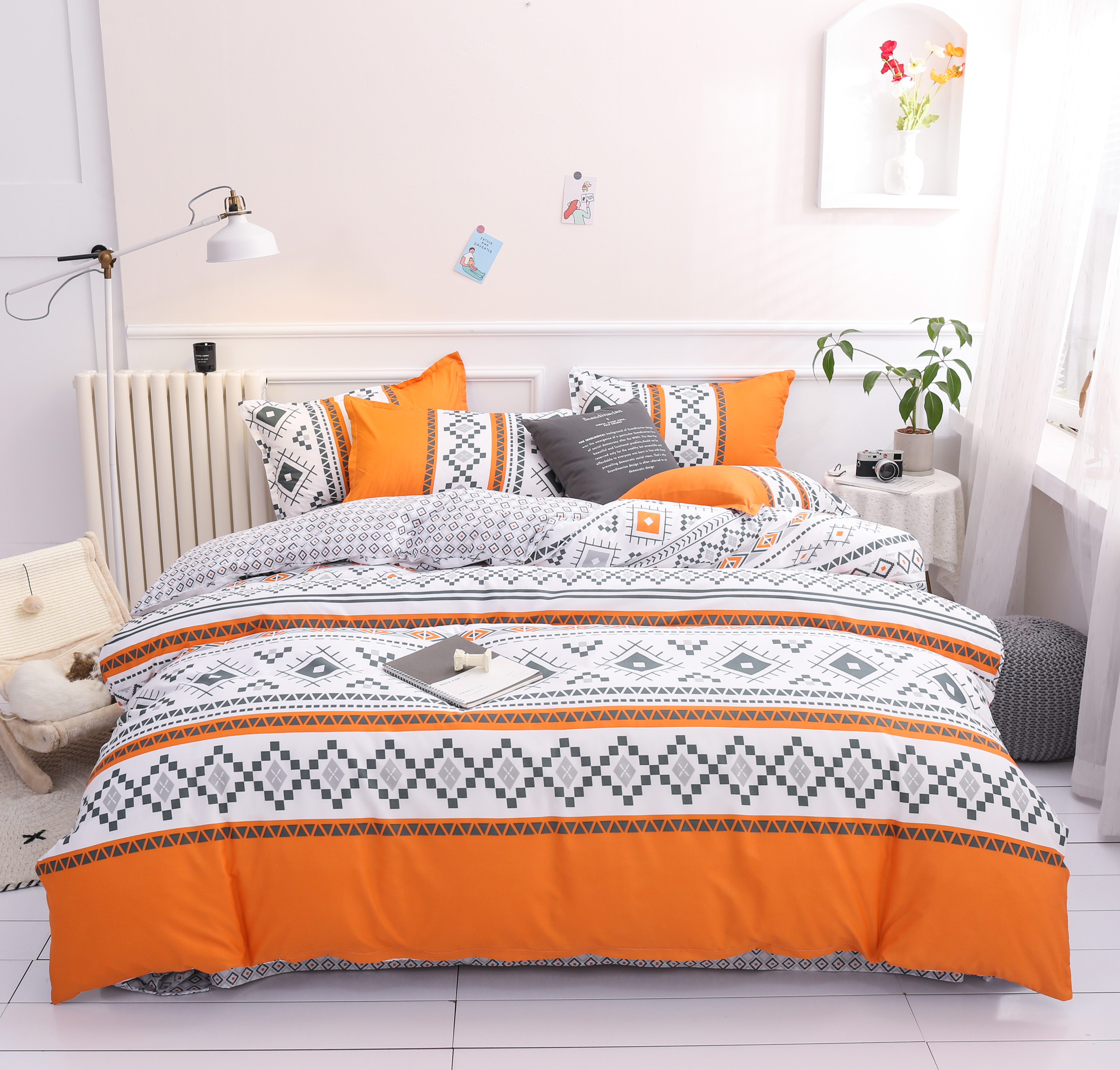 

Комплект постельного белья Орнамент (полуторный) Berni Home Оранжевый